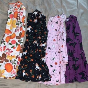 4T Pumpkin and Halloween Skater Dresses.